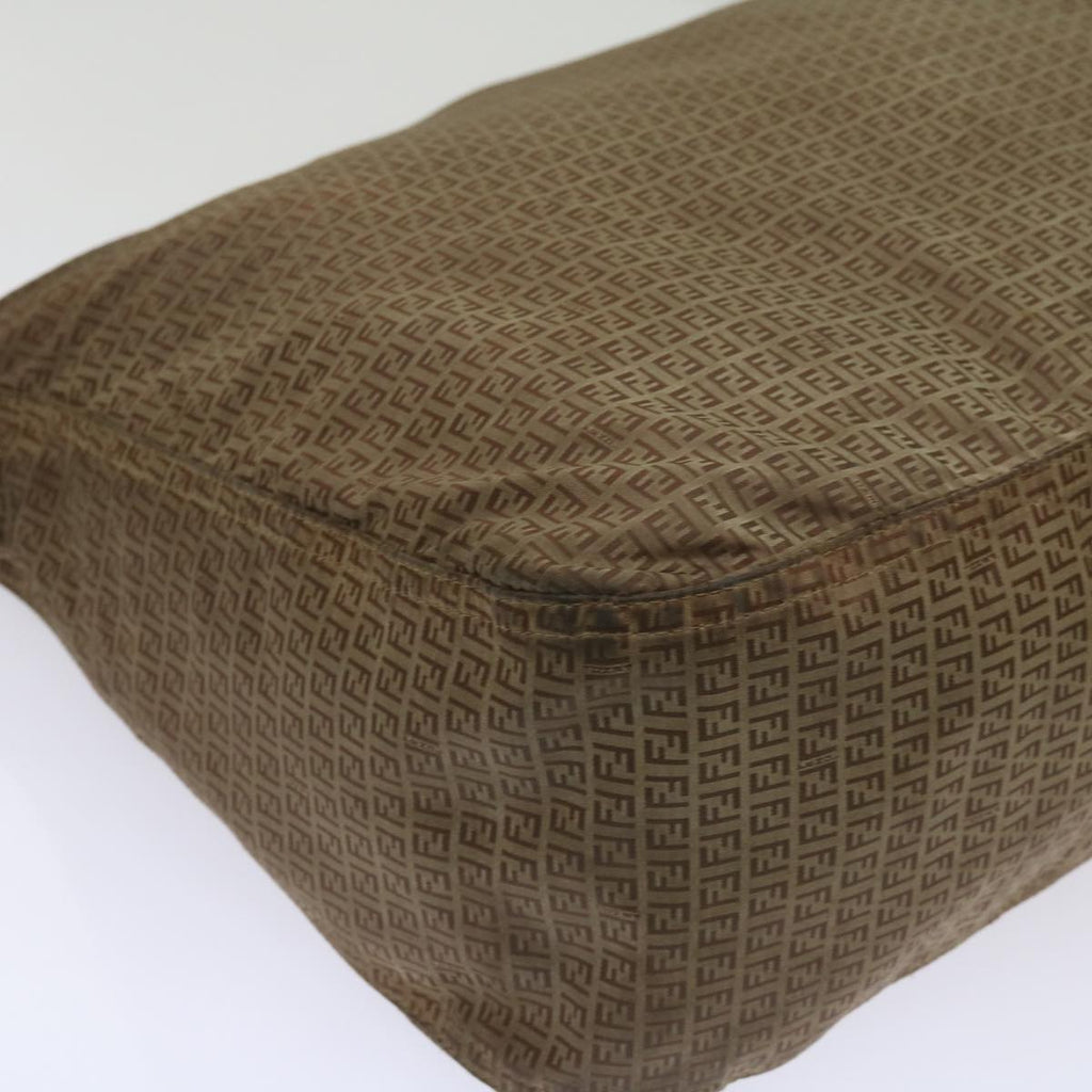 FENDI Zucchino Canvas Shoulder Bag Brown67343