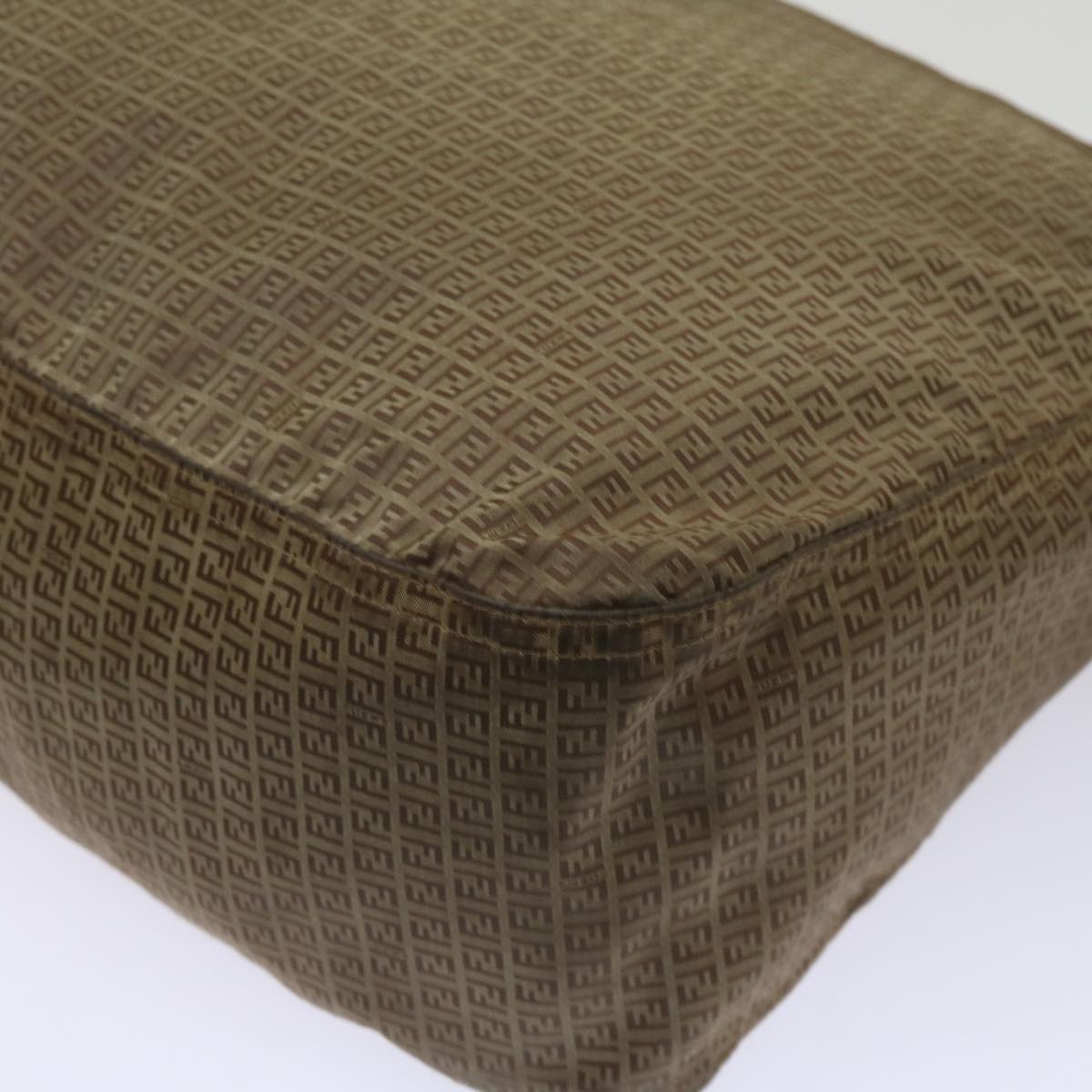 FENDI Zucchino Canvas Shoulder Bag Brown67343