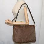FENDI Zucchino Canvas Shoulder Bag Brown67343