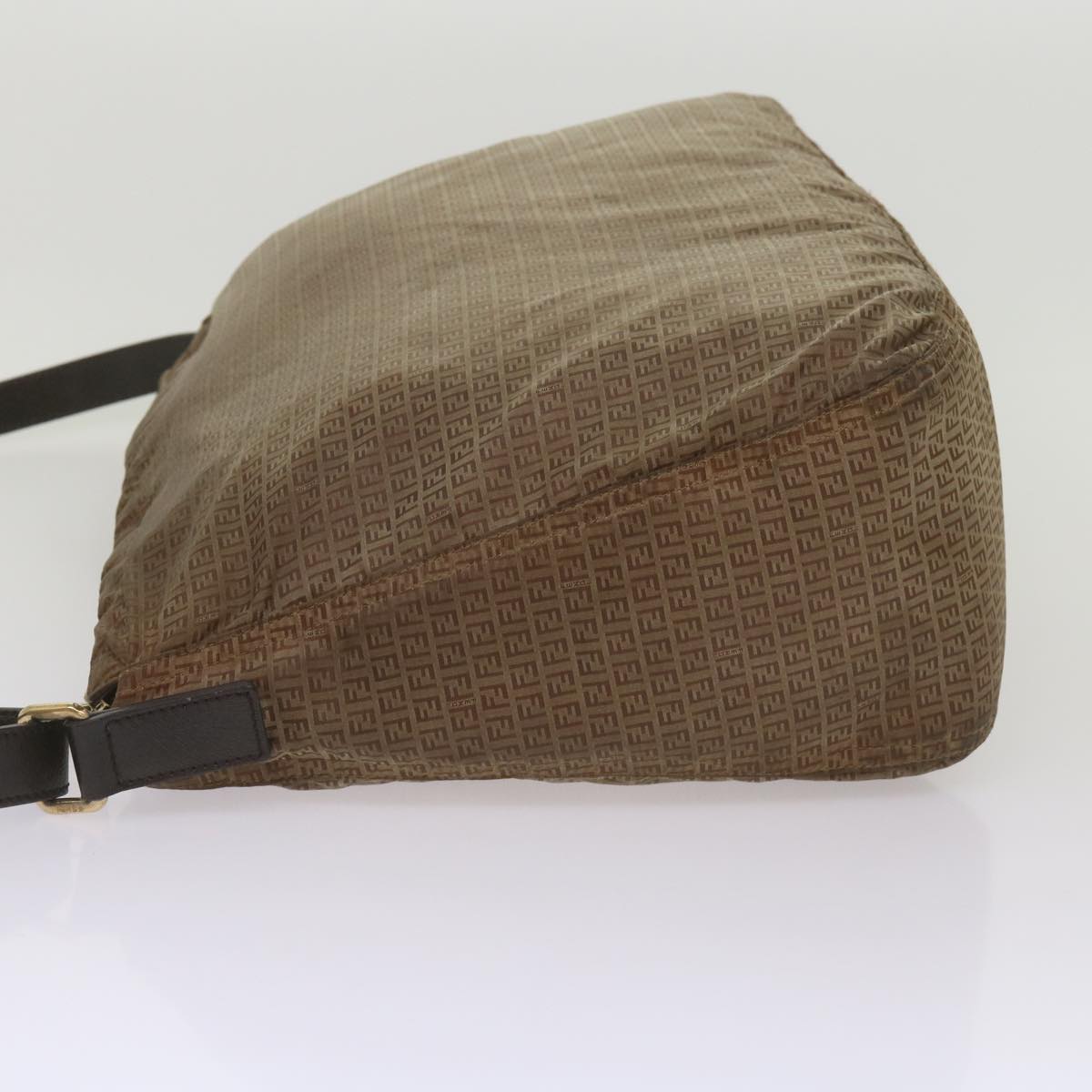 FENDI Zucchino Canvas Shoulder Bag Brown67343