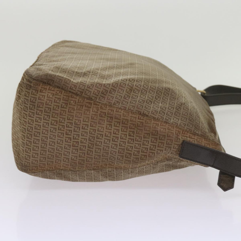 FENDI Zucchino Canvas Shoulder Bag Brown67343