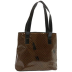 CELINE Macadam Canvas Tote Bag Brown Auth 67344