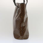 CELINE Macadam Canvas Tote Bag Brown Auth 67344