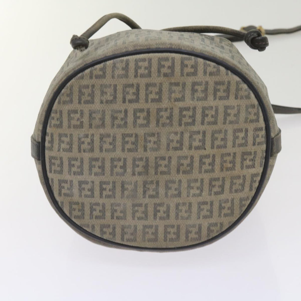 FENDI Zucchino Canvas Shoulder Bag Navy67351
