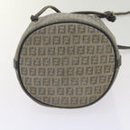 FENDI Zucchino Canvas Shoulder Bag Navy67351