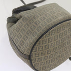 FENDI Zucchino Canvas Shoulder Bag Navy67351