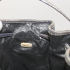 FENDI Zucchino Canvas Shoulder Bag Navy67351