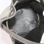 FENDI Zucchino Canvas Shoulder Bag Navy67351