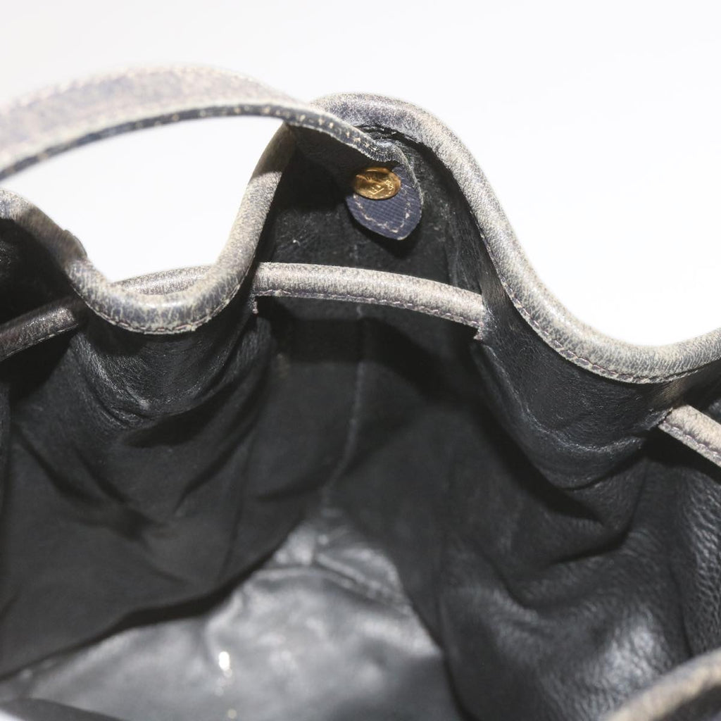FENDI Zucchino Canvas Shoulder Bag Navy67351