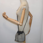 FENDI Zucchino Canvas Shoulder Bag Navy67351