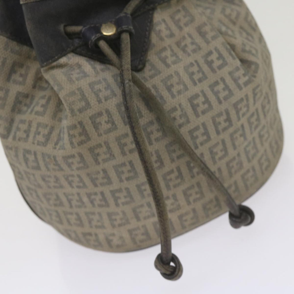 FENDI Zucchino Canvas Shoulder Bag Navy67351