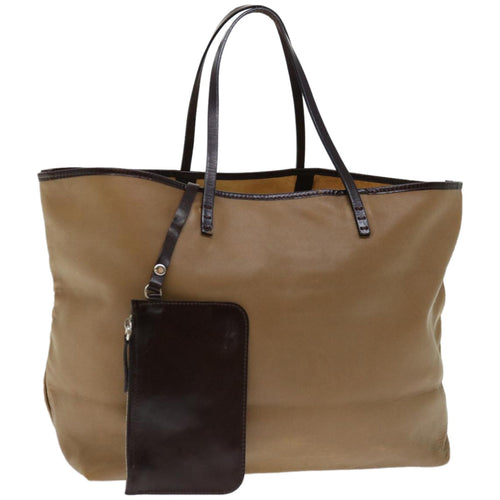 FENDI Tote Bag Leather Beige67352
