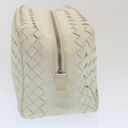 BOTTEGA VENETA INTRECCIATO Clutch Bag Leather White 174361 Auth 67355