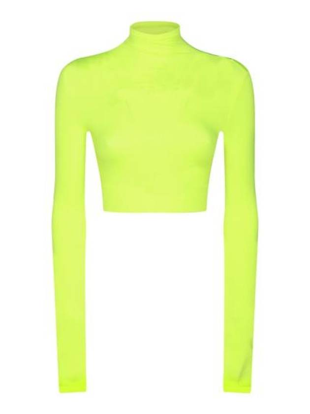 Balenciaga Crop Long Sleeve Neck Polar Fluo Yellow