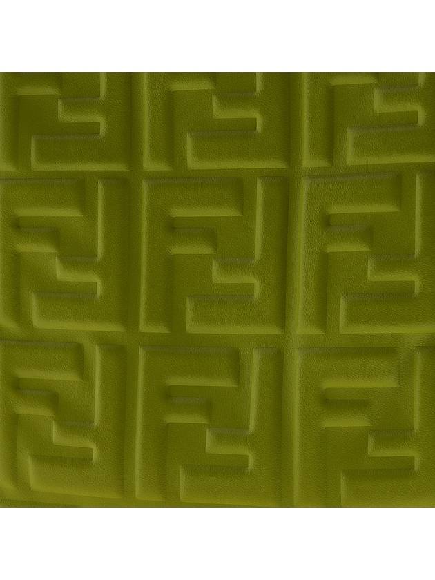 Fendi Sunshine Embossed Logo Leather Mini Cross Bag Green