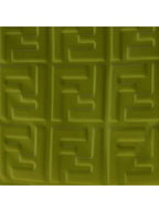 Fendi Sunshine Embossed Logo Leather Mini Cross Bag Green