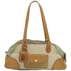 PRADA Hand Bag Canvas Beige 67412