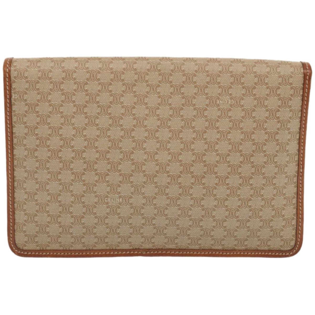 CELINE Macadam Canvas Clutch Bag Beige  67439