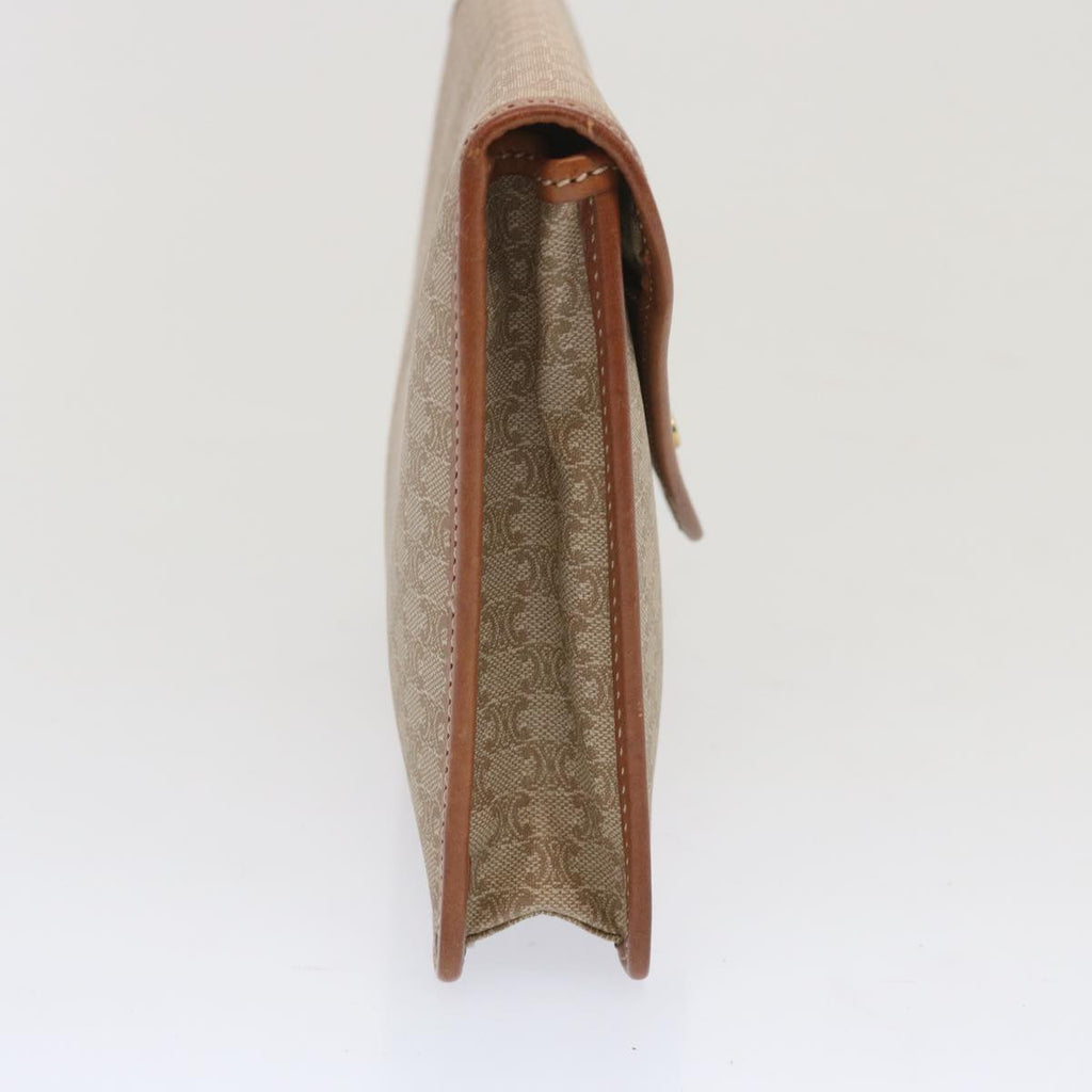 CELINE Macadam Canvas Clutch Bag Beige  67439