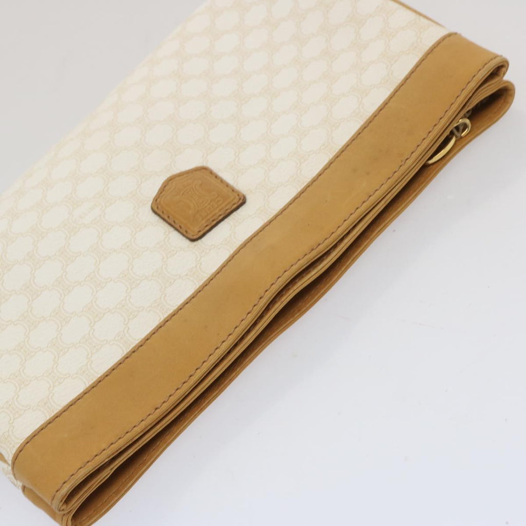 CELINE Macadam Canvas Clutch Bag PVC Leather Whe  67446