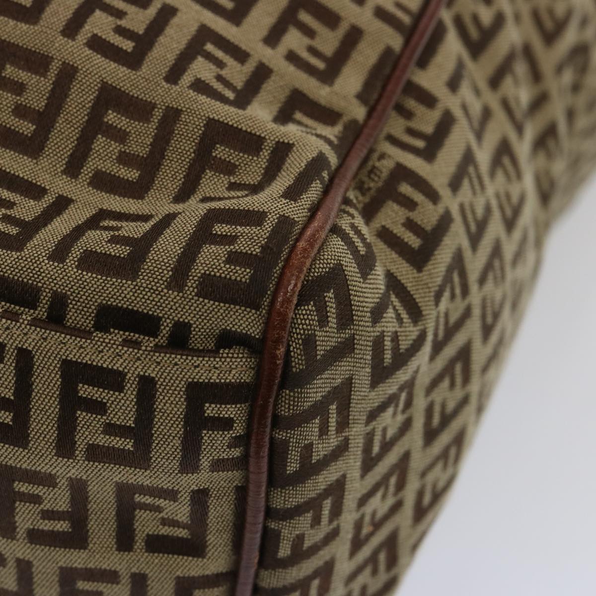 FENDI Zucchino Canvas Hand Bag Brown67454