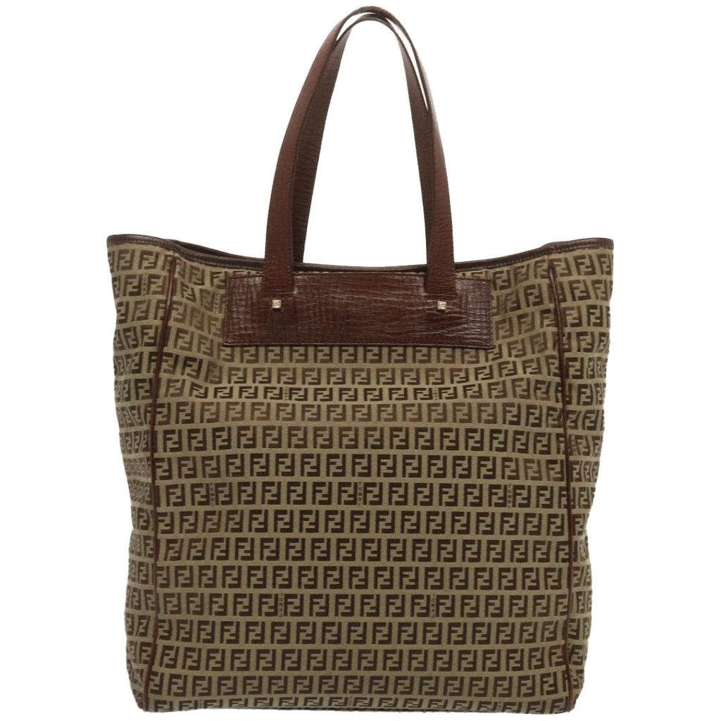 FENDI Zucchino Canvas Hand Bag Brown67454