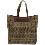 FENDI Zucchino Canvas Hand Bag Brown67454