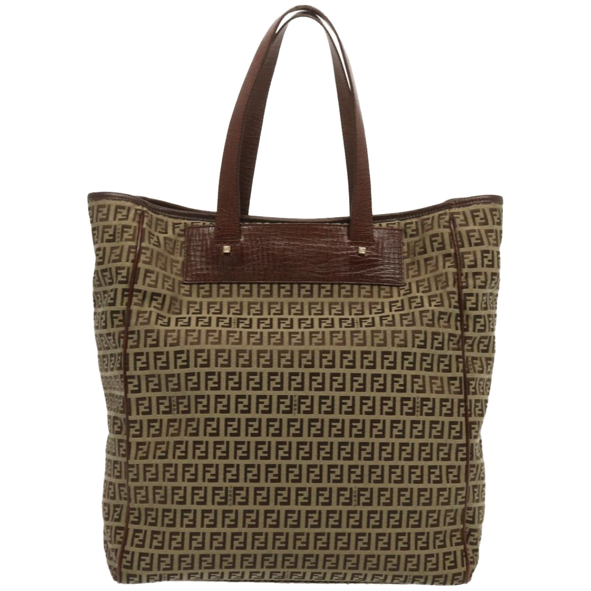 FENDI Zucchino Canvas Hand Bag Brown67454