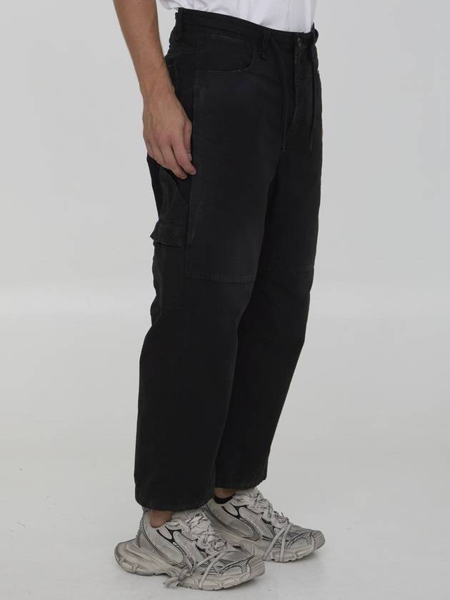 Balenciaga Cropped Cargo Straight Pants Black
