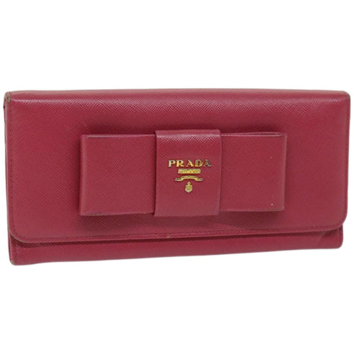 PRADA Long Wallet Safiano leather Pink  67548