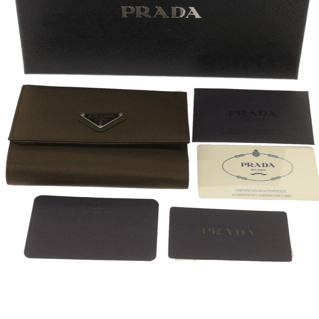 PRADA Wallet Nylon Gray  67558