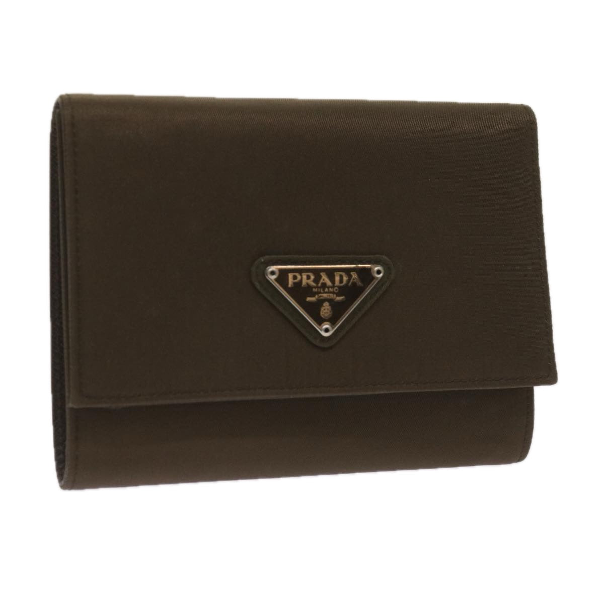 PRADA Wallet Nylon Gray  67558