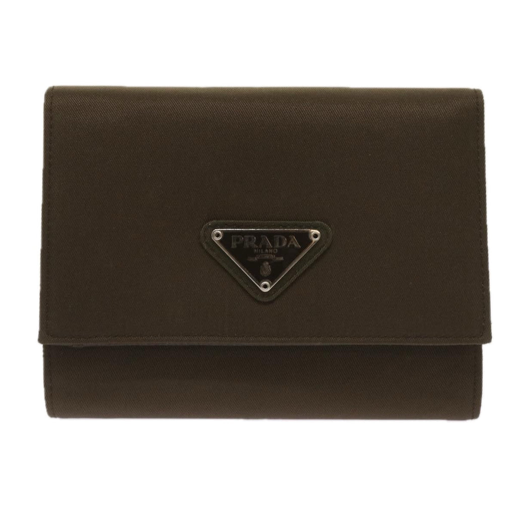 PRADA Wallet Nylon Gray  67558