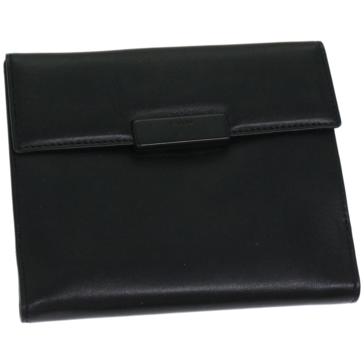PRADA Wallet Leather Black  67559