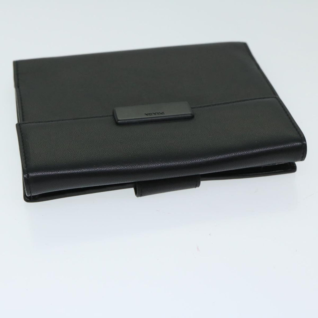 PRADA Wallet Leather Black  67559