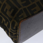 FENDI Zucca Canvas Hand Bag Black Brown67589