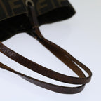 FENDI Zucca Canvas Hand Bag Black Brown67589