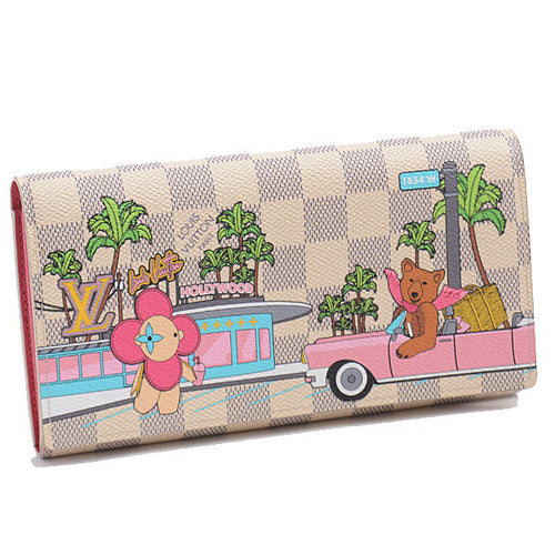 Louis Vuitton Damier Azur Vivienne Holiday Long Wallet N60497
