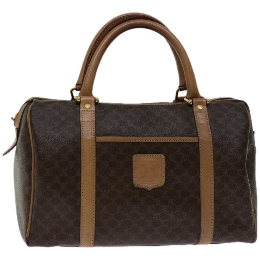 CELINE Macadam Canvas Hand Bag PVC Brown  67609
