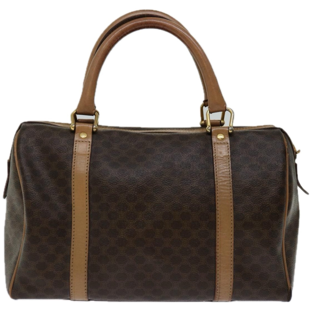 CELINE Macadam Canvas Hand Bag PVC Brown  67609