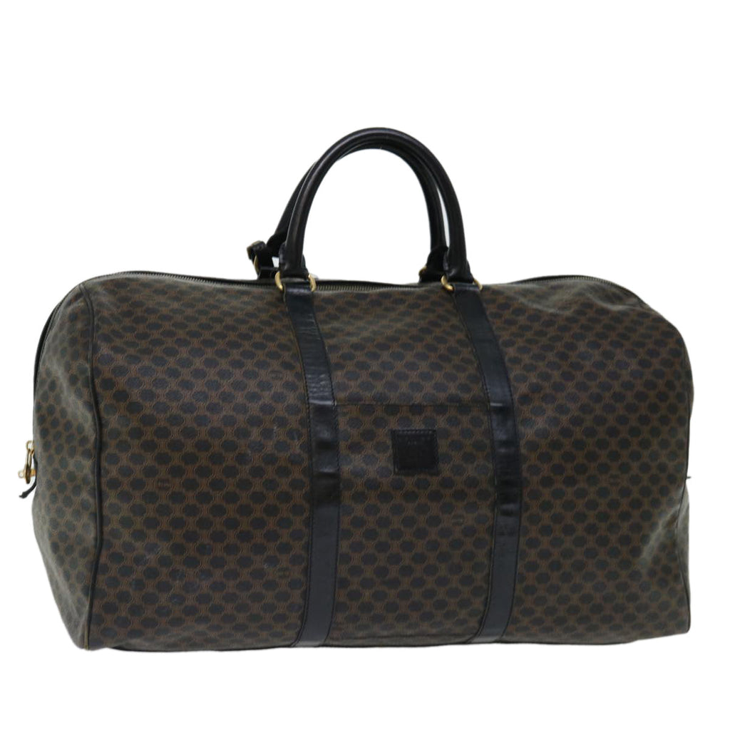 CELINE Macadam Canvas Boston Bag PVC Black  67629