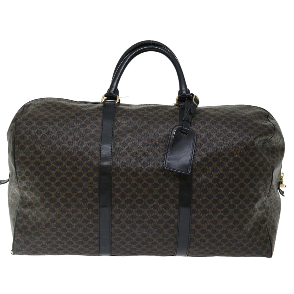 CELINE Macadam Canvas Boston Bag PVC Black  67629