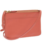 CELINE Trio Shoulder Bag Leather Pink  67657