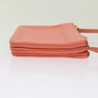 CELINE Trio Shoulder Bag Leather Pink  67657