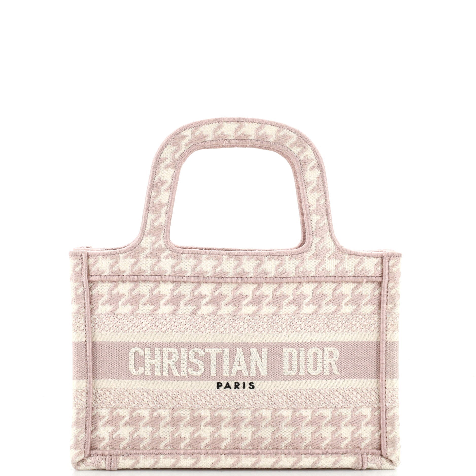 Dior Book Tote Houndstooth Canvas Mini