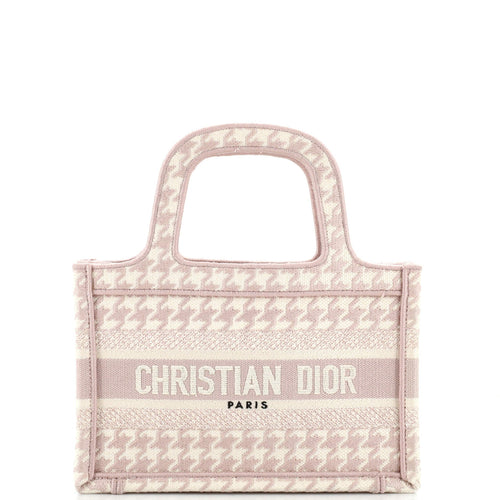 Dior Book Tote Houndstooth Canvas Mini
