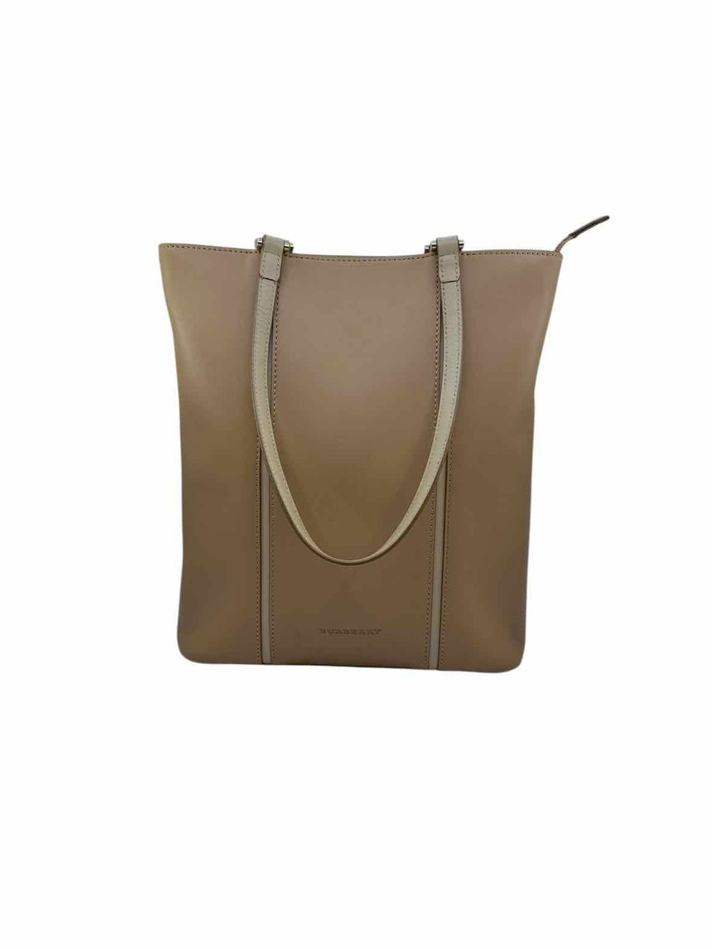BURBERRY Camel Leather Solid Handbag
