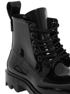 BOTTEGA VENETA Round Toe Lace-Up Combat Boots - 4.5 cm Heel
