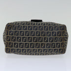 FENDI Zucchino Canvas Mamma Baguette Hand Bag Navy67746