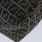 FENDI Zucchino Canvas Mamma Baguette Hand Bag Navy67746